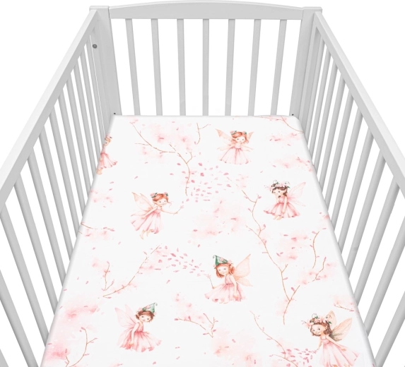 Bavlněné prostěradlo do postýlky NEW BABY Víly 120×60 cm