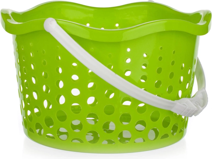 Závěsný košík na kolíčky zelený, plastový, průměr 19 cm