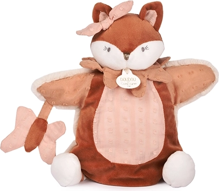 Doudou plyšový maňásek liška Mina růžová 25 cm