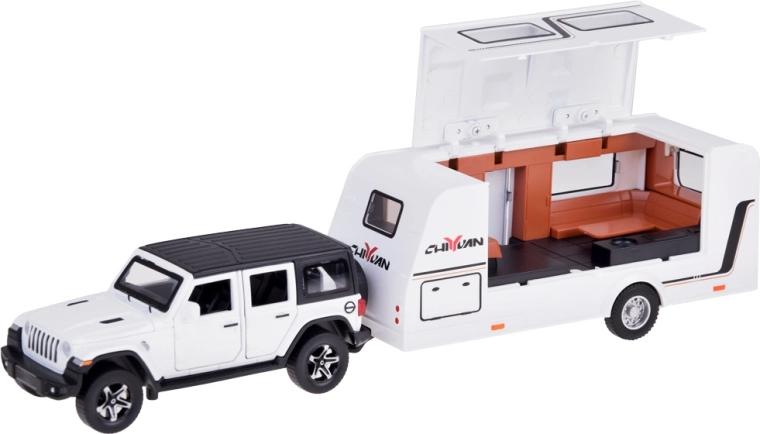 Otevírací karavan s vybavením