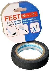 Textilní sportovní páska 20 mm × 10 m černá