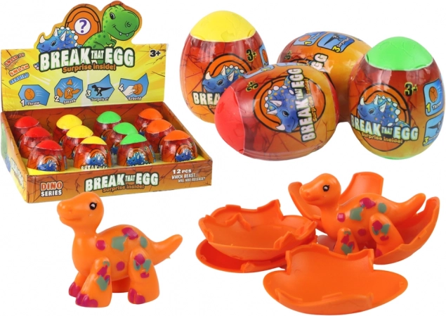 Magické praskací dinosauří vejce ve skořápce 4 barvy 6 cm