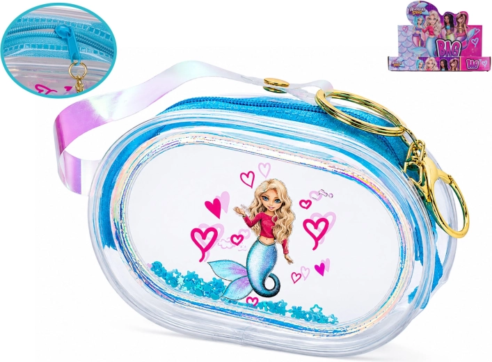 Holografická dětská peněženka Mermaid Stars 8,5 cm