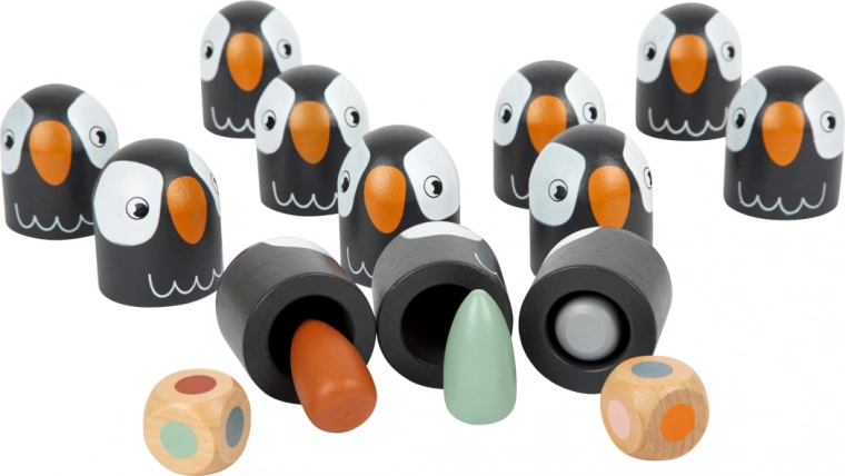 Barevné pexeso Small Foot Safari – dřevěná paměťová hra s kostkou