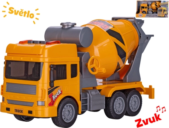 Stavební domíchávač na setrvačník se světlem a zvukem 27 cm