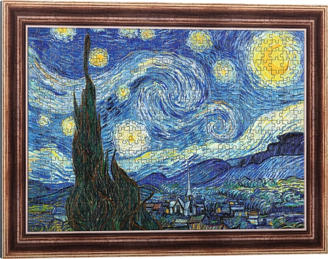 Puzzle s Rámem Hvězdná noc 500 dílků