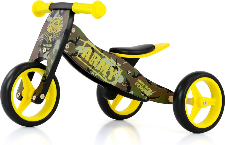 Milly Mally odrážedlo Jake 2 v 1 Army