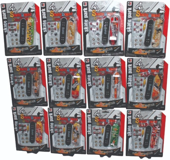 Skatepark fingerboard s příslušenstvím – různé varianty