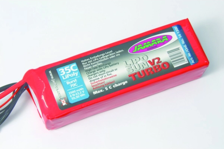 Akumulátor LipoSun V2 Turbo LiPo 22,2 V 2500 mAh 35C/70C s balancer konektorem GPR 6N