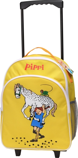 Dětský cestovní kufr na kolečkách Pippi, žlutý