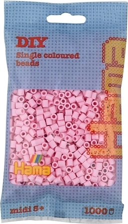 Hama midi zažehlovací korálky pastelově růžové 5 mm 1000 ks