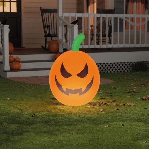 Nafukovací halloweenská dýně s RGB LED osvětlením 40 cm