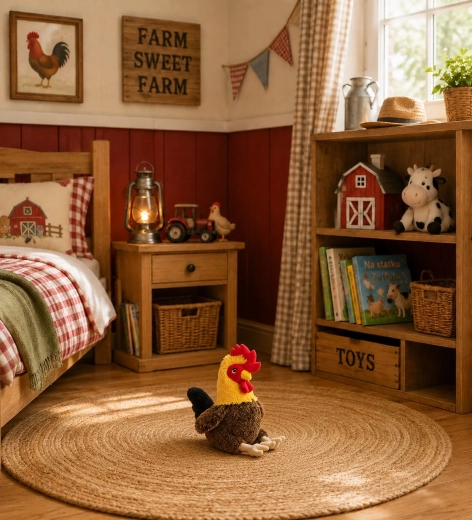 Farmářská zábava v dětském pokoji