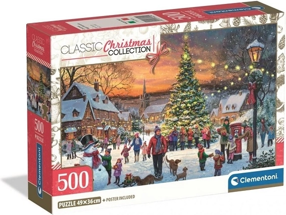 Clementoni vánoční puzzle Christmas Magic Moments 500 dílků