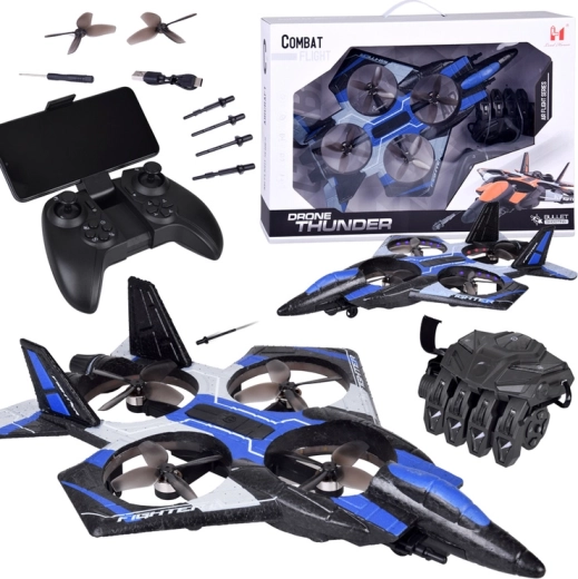 Střílející dron Combat Flight s ovládací rukavicí a RC ovladačem