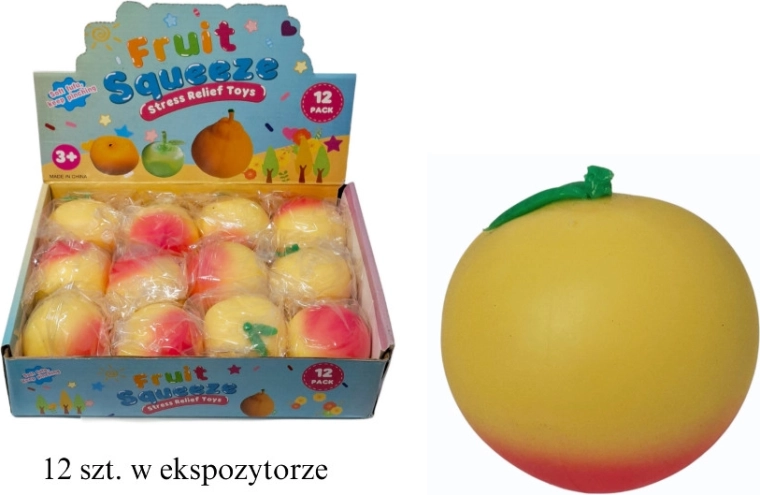 Gniotek owoc – mačkací antistresová hračka s ovocným motivem