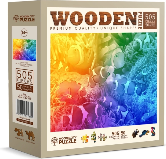 Dřevěné puzzle WOODEN CITY Tropické ryby, 505 dílků