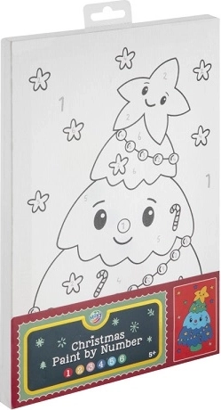Christmas malování na plátno – vánoční stromek 30 × 19 cm
