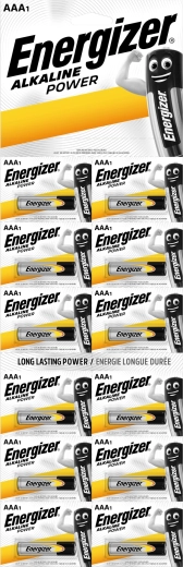 Energizer Power Alkaline AAA mikrotužkové baterie, 12 ks