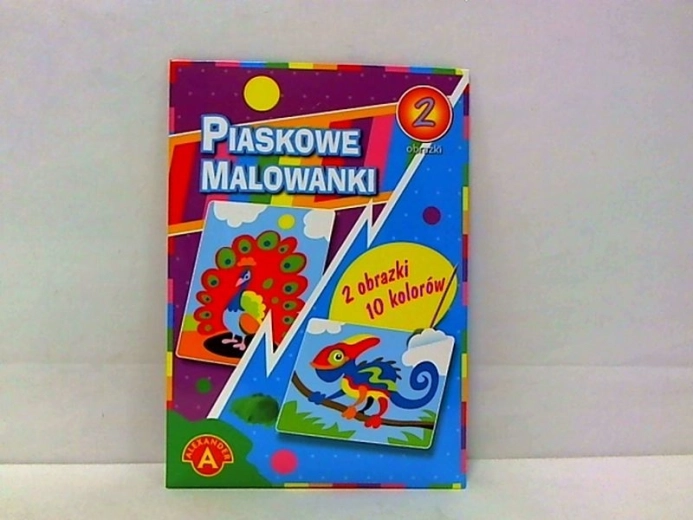 Písková malovanka chameleon – páv