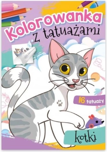 Kocí tetování – omalovánky a sada smývatelných tetování