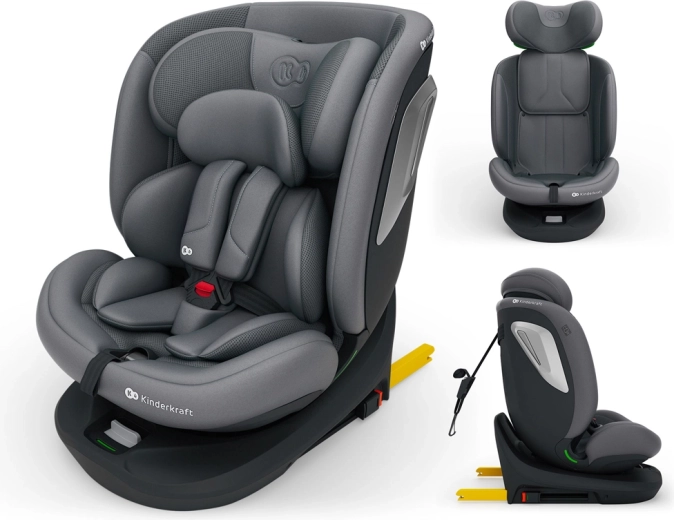 Kinderkraft autosedačka i-grow 2 plus i-size 40–150 cm šedá