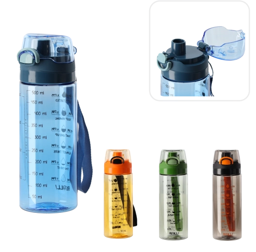 Láhev na vodu 500 ml s měrkou a vzory