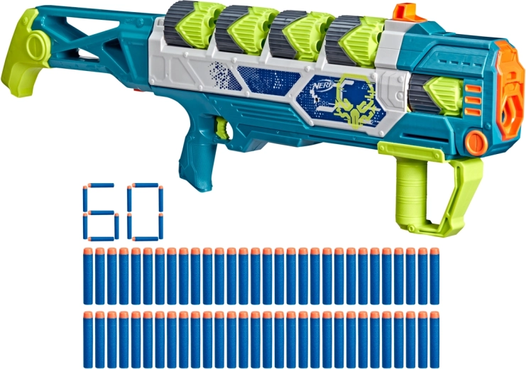 Kapacita 60 šipek pro dlouhé přestřelky