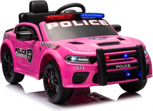 Dětské elektrické policejní autíčko DODGE charger – růžové