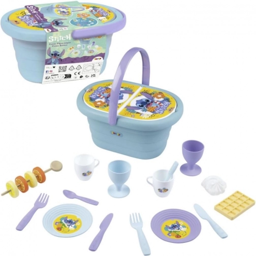 Dětský piknikový koš STITCH s příslušenstvím