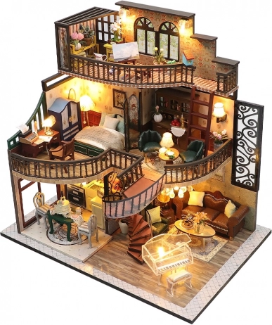 Mini domeček pavilon snů – stavebnice s led osvětlením 2KIDS TOYS