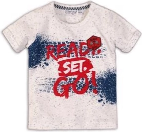 Dětské tričko s krátkým rukávem DIRKJE – Ready Set Go, bílá