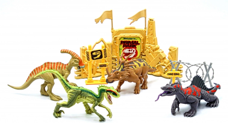 Primal Clash! Sada bojujících dinosaurů 17 cm