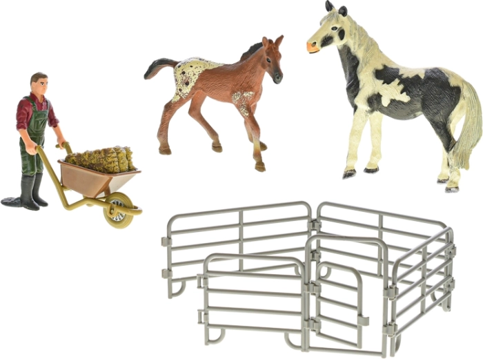 Realistické figurky koně a hříběte