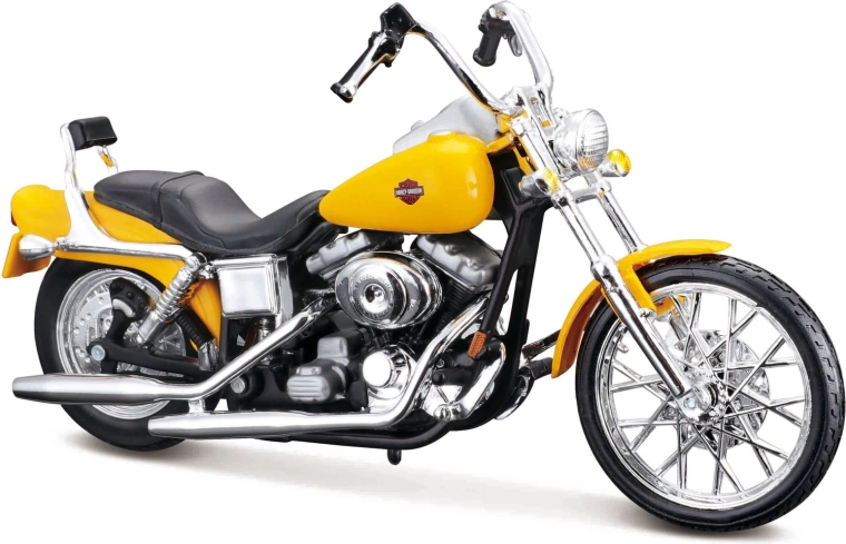 Maisto Harley-Davidson 2001 FXDWG Dyna Wide Glide 1:18 žlutá