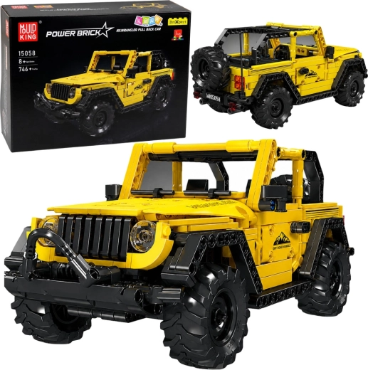 Konstrukční stavebnice terénní auto Wrangler žluté (746 dílků)