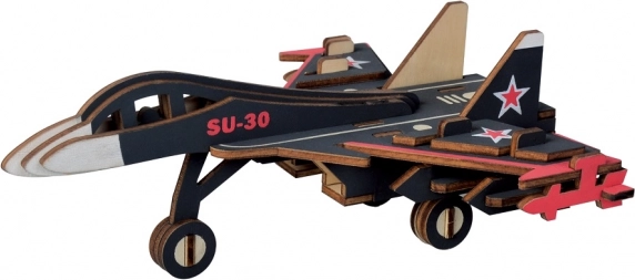 Woodcraft dřevěné 3D puzzle bojové letadlo