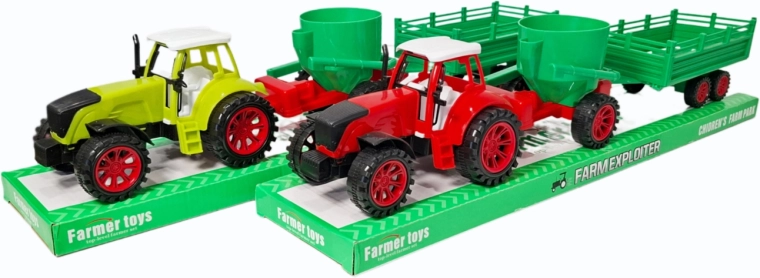 Traktor se dvěma přívěsy