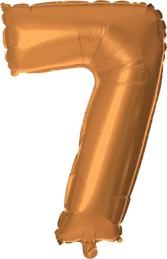 Fóliový balónek TORO číslice 7, 30 cm, bronzový