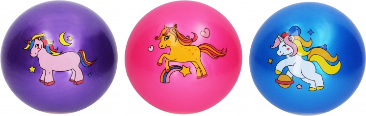 Gumový míč s motivem jednorožce 22 cm