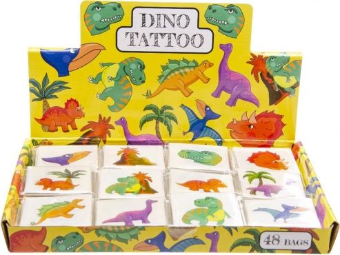 Dočasné tetování dinosauři – sada 12 motivů