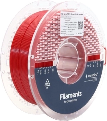 PETG high speed filament 1,75 mm 1 kg červený