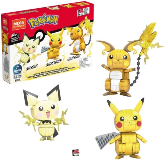 Mega Construx stavebnice POKÉMON: Pikachu a jeho vývojové trio