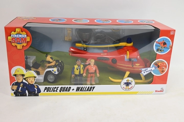 Fireman Sam herní sada wallaby s čtyřkolkou a figurkami