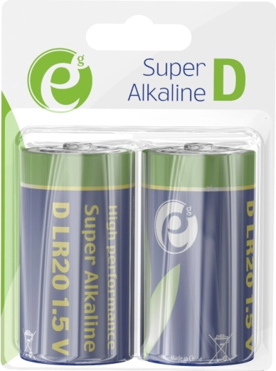 Alkalické baterie D LR20 1.5 V, 2 ks