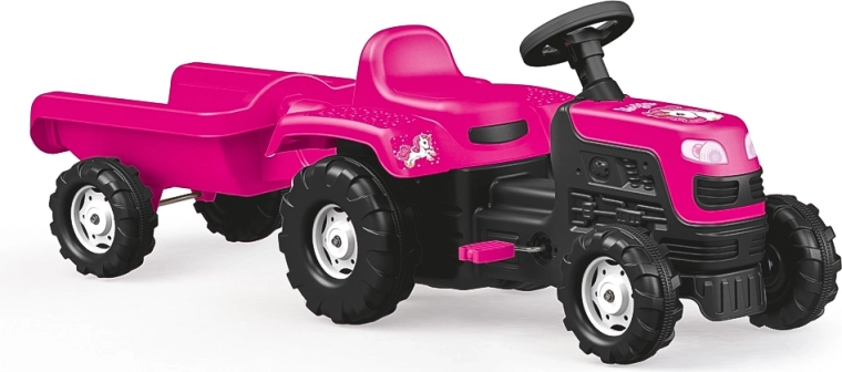 Šlapací traktor s vlečkou Jednorožec