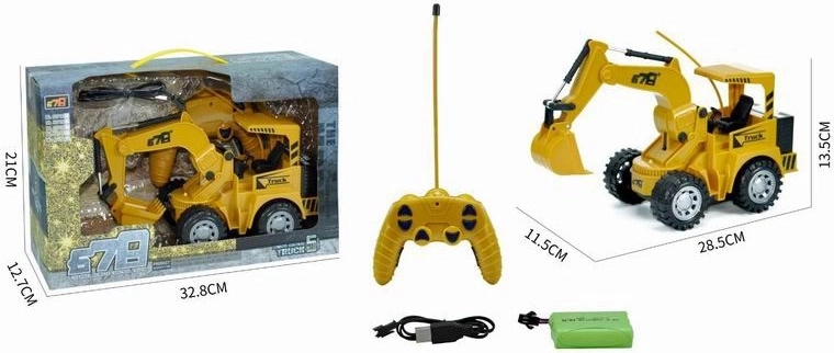 Rc dálkově ovládaný stavební bagr 5ch s usb nabíjením