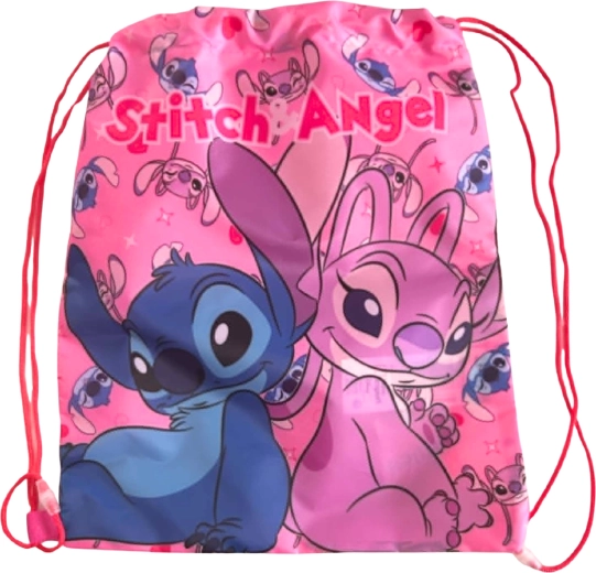 Dětský vak na záda Lilo & Stitch růžový 40 × 35 cm