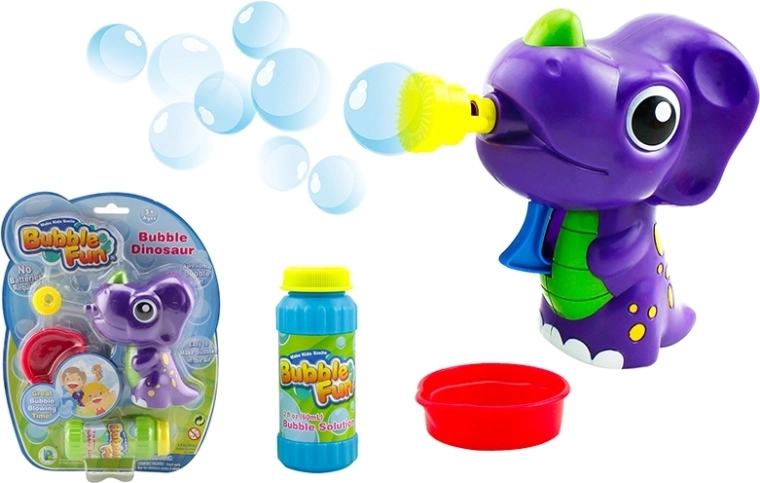 Bublifuk dinosaurus s náplní 60 ml – fialový