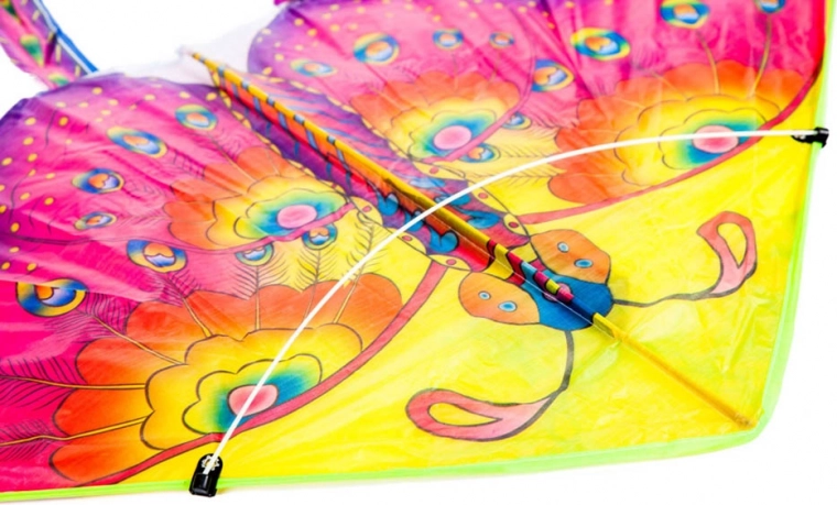 Velký drak ve tvaru motýla 90 cm – Fialová